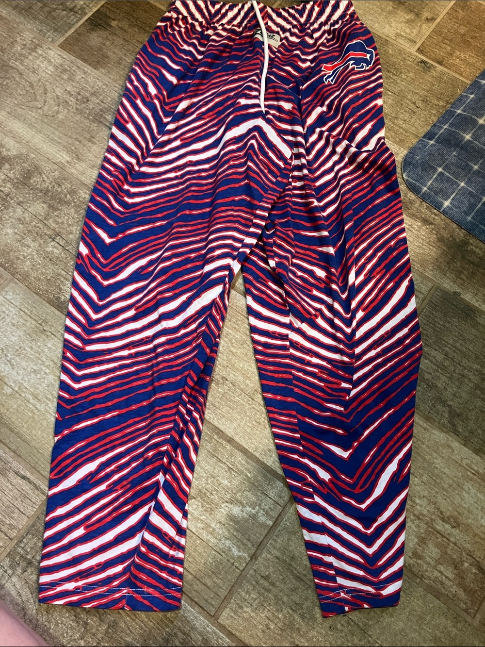 NFL Zubaz Mens Buffalo Bills Zebra Pant Left Hip Logo Track Pant Team UNISEX